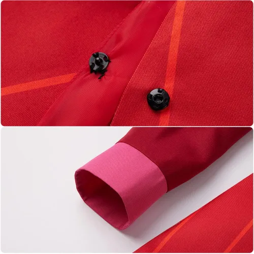 Vista 8 de Weixu Cosplay Costume Red Uniform Suit Halloween Christmas Outfit for Men