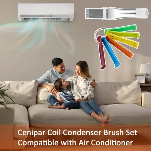 Vista 7 de Cenipar Juego de 2 peines de condensador para aire acondicionado, incluye peine de aleta FCR6 y peine de aleta de radiador de metal, compatible