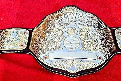 Vista 2 de MAXAN NWA Big Gold Championship Belt tamaño adulto Oro
