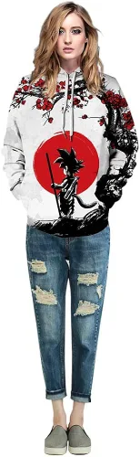 Vista 5 de BAIMORE Sudadera con capucha de anime japonés con estampado digital 3D