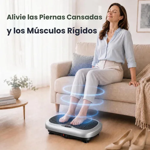 Vista 3 de Placa de vibración de cuerpo entero para drenaje linfático, 990 niveles de Plateado