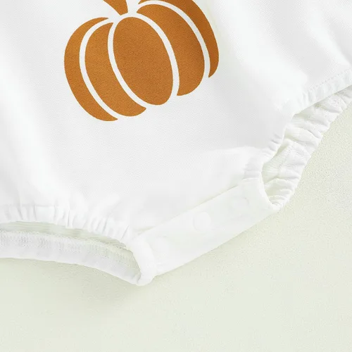 Vista 7 de Sudadera de otoño para bebé niña, mameluco con letras bordadas, overol grande a juego para recién nacido, ropa de invierno