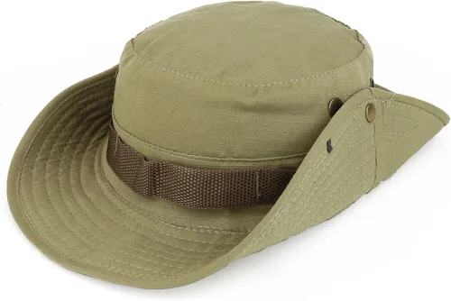 Vista 5 de Armycrew Sombrero de Boonie al aire libre liso sólido militar con correa ajustable para la barbilla