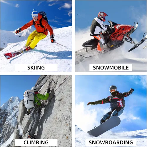 Vista 7 de Guantes de esquí de invierno con pantalla táctil, guantes de nieve impermeables para hombres y mujeres, guantes de snowboard cálidos para motos