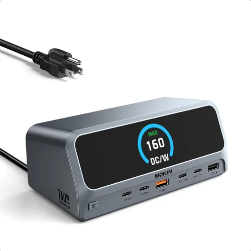 Vista 8 de Estación de acoplamiento USB C Estación de acoplamiento tipo USB C a adaptador HDMI para monitor dual 4K@60HZ para MacBook Pro 2020-2016, MacBook