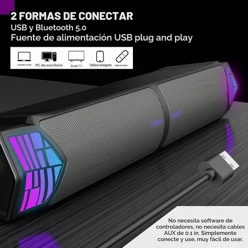 Vista 4 de Smalody Altavoces para juegos para PC, altavoces de computadora