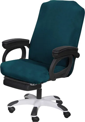 Vista 19 de SARAFLORA - Funda para silla de oficina - Grande, color negro - Funda extraíble para computadora con cremallera, universal, giratoria