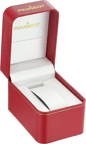 Vista 8 de Peugeot Reloj deportivo con bisel para hombre con correa de muñeca de lona negra
