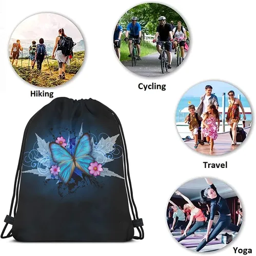 Vista 7 de Beabes Bolsas con cordón abstracto Mochila Bolsa de gimnasio Bolsa de cordón, Multi-a221, Mochilas de viaje