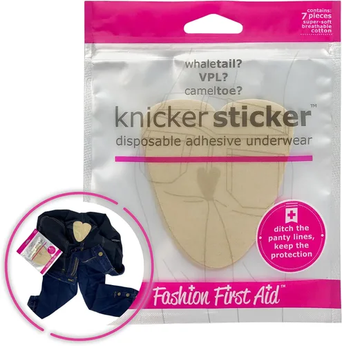 Vista 3 de Fashion First Aid Knicker Sticker: Disposable Adhesive Stick on Underwear, 7 Pieces