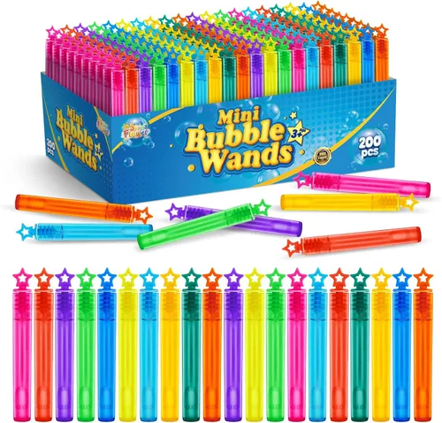 Vista 11 de 36 piezas de varitas mini para burbujas, surtido de juguetes para fiestas de cumpleaños, Halloween, bolsas de regalos, premios de carnaval, bodas