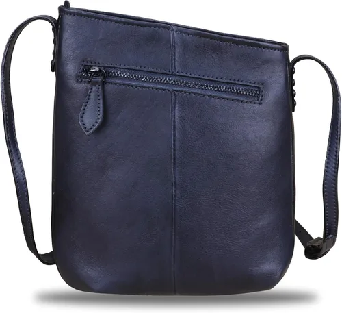 Vista 3 de LRTO Bolsos cruzados de cuero genuino para mujer, bolso retro hecho a mano, pequeño diseñador lindo bolso de hombro