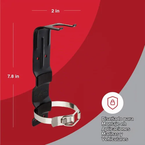 Vista 4 de FIRST ALERT BRACKET2 Soporte de extintor de incendios de repuesto, negro