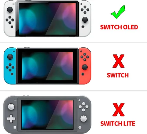 Vista 2 de PlayVital AlterGrips - Funda protectora delgada para Nintendo Switch OLED, funda de agarre ergonómica para Joycon, carcasa rígida acoplable