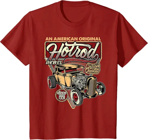 Vista 84 de Camiseta vintage Hot Rod Speed and Power para hombre Asphalt Grey