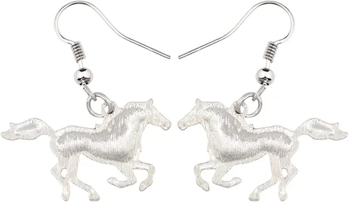 Vista 5 de Aretes de aleación esmaltada para caballos, colgantes de moda, joyería para mujeres y niñas, bonito regalo, Zinc Zinc Esmalte, No es una piedra