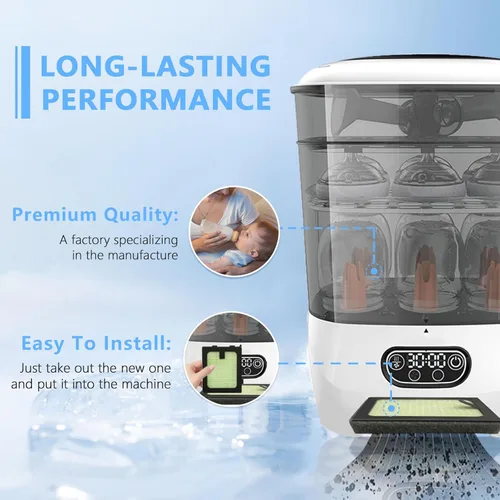 Vista 5 de Filtro HEPA de repuesto compatible con Baby Brezza Bottle Dryer Advanced y Baby Brezza Bottle Washer Pro