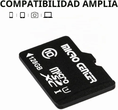 Vista 5 de Micro Center Tarjeta de memoria flash MicroSDXC Clase 10 de 128 GB con adaptador para almacenamiento de dispositivos móviles, teléfonos, tabletas