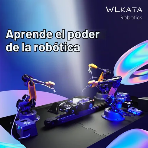 Vista 7 de wlkata Mirobot 6DoF Mini brazo robótico industrial Kit profesional programable ligero brazo robótico de escritorio para impresora K12 o 3D
