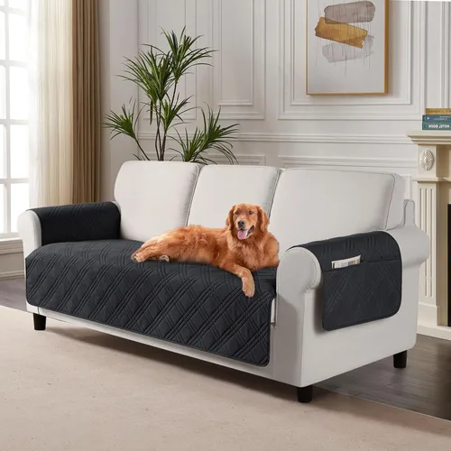 Vista 25 de TAOCOCO Fundas impermeables para silla para mascotas y perros con respaldo antideslizante, fundas para asiento de silla con bolsillo lateral