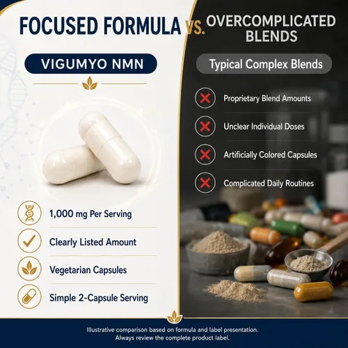 Vista 7 de NMN 1000 mg Nicotinamide Mononucleotide, Cellular Wellness Formula, 60 Caps