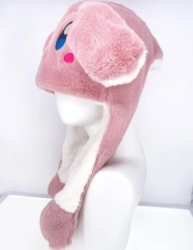 Vista 3 de Kobataro Pink Merch Toys - Gorro de peluche Kawaii con orejas en movimiento para niños, adultos, hombres y mujeres