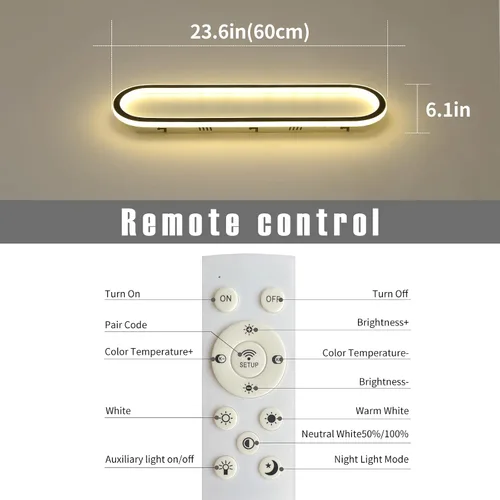 Vista 3 de Lámpara de techo LED moderna, anillo negro empotrado, lámpara de techo con control remoto, lámpara de techo acrílica para dormitorio, pasillo, isla
