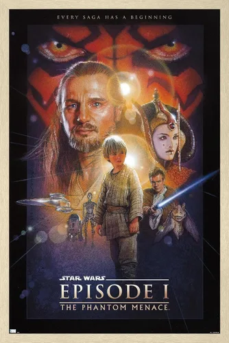 Vista 7 de Trends International Star Wars: The Phantom Menace - Póster de pared de una hoja (sin bloque de facturación), 34 pulgadas de largo x 22.4 pulgadas
