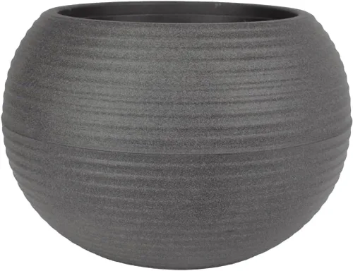 Vista 7 de The HC Companies Maceta Atlas Sphere de 8 pulgadas, ligera, decorativa, redonda, de plástico, para interiores y exteriores, para hierbas y flores