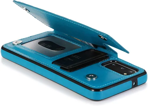Vista 8 de Asuwish Funda compatible con Samsung Galaxy S20 Plus Glaxay S20+ 5G y protector de pantalla de vidrio templado con ranura para tarjetero, soporte