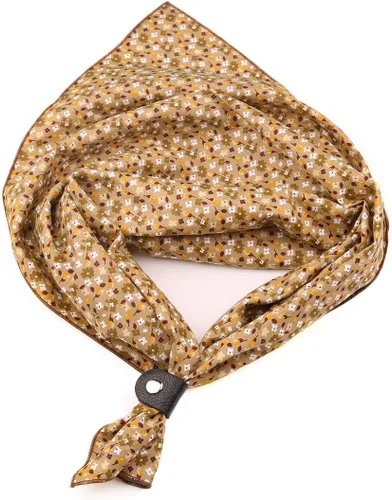 Vista 5 de Sharebeauty Pañuelo de algodón de 24''×24'' para hombres, bufanda estampada multicolor con hebilla Hn018