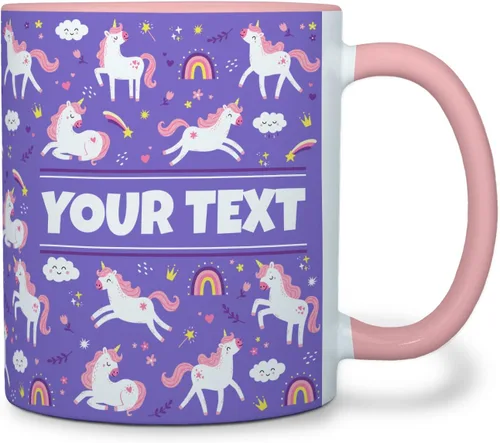 Vista 25 de Taza personalizada para niños – Mariposas – Nombre/texto personalizado, chocolate caliente de cerámica, cacao/taza de café para niñas, regalo