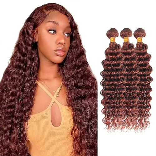 Vista 23 de P1B/99J - Paquetes de cabello humano ondulado de 12 pulgadas P1B/99J Negro Mezclado Con Borgoña BD