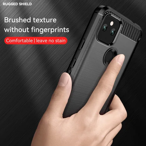 Vista 6 de Funda para Google Pixel 5A 5G Funda de fibra de carbono delgada y suave TPU Funda protectora de absorción de golpes Cubierta de teléfono a prueba