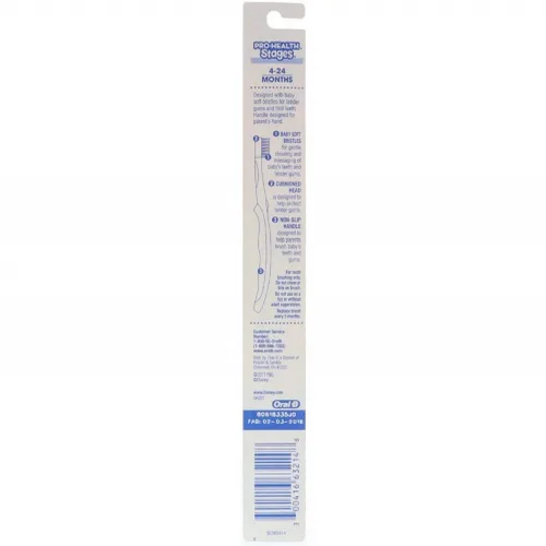 Vista 2 de Oral-B Cepillo de dientes, etapas 1 (4-24 meses), Baby Soft S1, 1 cepillo de dientes