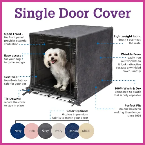 Vista 5 de Pet Dreams El juego de 3 piezas incluye funda para jaula de perro, alfombrilla para perro y almohadilla protectora. Ropa de cama lavable para Gris
