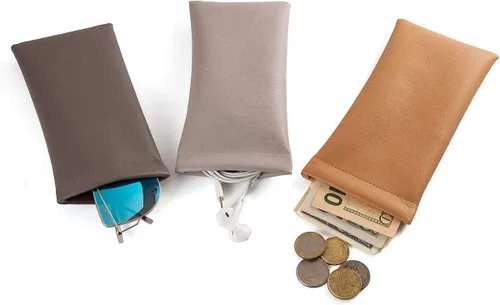 Vista 8 de TRIUMPH VISION Bolsa de cuero para lentes de sol, paquete de 3 soportes para gafas de almacenamiento de resorte