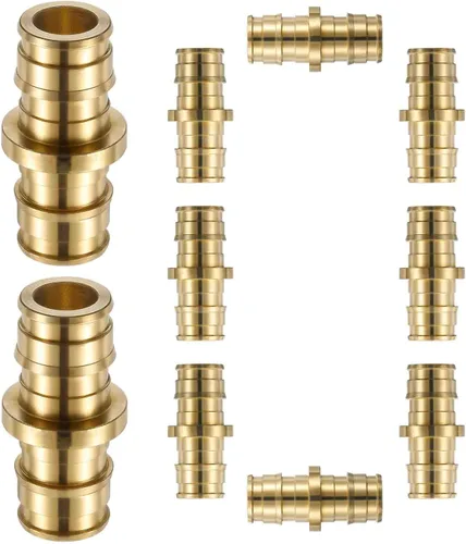 Vista 9 de PEX Fittings - Conector de acoplamiento recto de 1 pulgada, PEX F1807 de 1 pulgada a 1 pulgada PEX F1807 de latón