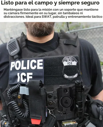 Vista 6 de WEIGUZC Soporte de cámara Molle compatible con Axon Taser Body Camera 2/3/4 - Soporte Molle de aluminio ligero para chaleco táctico y uniforme