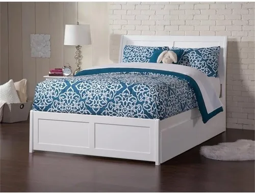 Vista 2 de Cama con plataforma de almacenamiento completo Urban en color blanco