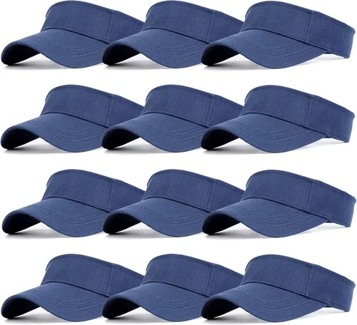 Vista 12 de Ultrafun Paquete de 12 sombreros con visera solar para mujeres y hombres