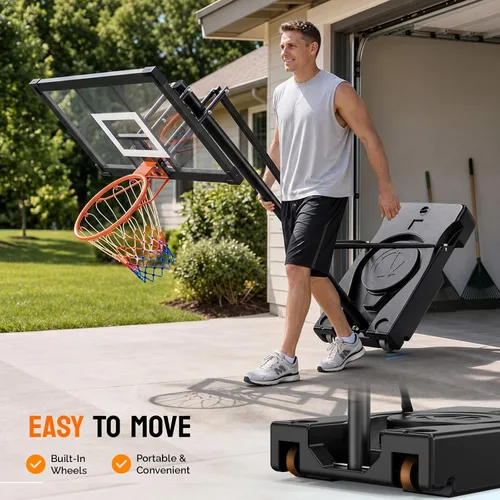 Vista 7 de PEXMOR 4.92-10 FT Portable Basketball Hoop with 44" Backboard for Teens