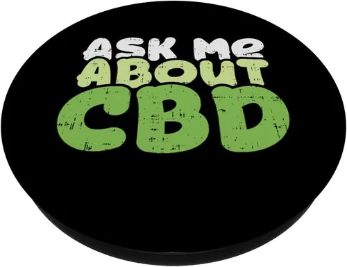 Vista 2 de CBD Pop-Socket Ask Me About Cannabidiol Hemp Oil - PopSockets Grip and Stand for Phones and Tablets