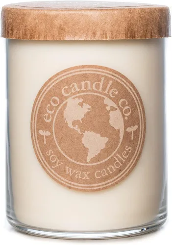 Vista 53 de ECO CANDLE CO. Vela reciclada, té negro y miel, 6 oz. - Aromas de té picante, nuez moscada, miel y naranja - 100% cera de soja, sin plomo, etiqueta