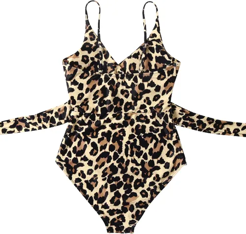 Vista 5 de SUUKSESS - Traje de baño de una pieza con recortes de cintura alta para mujer