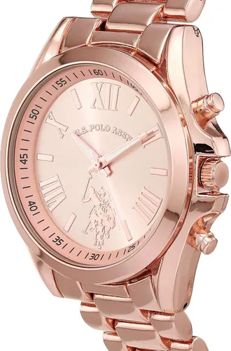 Vista 2 de US Polo Assn Reloj de cuarzo para mujer con correa de aleación dorado 16 modelo USC40435AZ