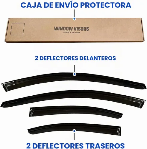 Vista 7 de YQAUTEC - Viseras para ventana, protectores contra la lluvia, compatibles con Subaru WRX 2015-2021, deflectores de viento para ventanas, viseras