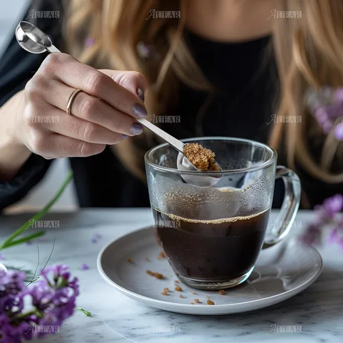 Vista 5 de AUEAR, Endurance - Cuchara medidora de café de acero inoxidable, 1 cucharada y 1 cucharadita de mango largo con marca de garrapata para té y azúcar