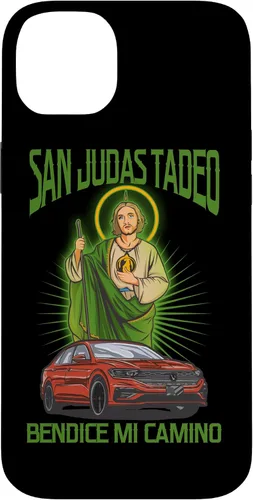 Vista 15 de Funda para iPhone 16 San Judas Tadeo Bendice Mi Camino