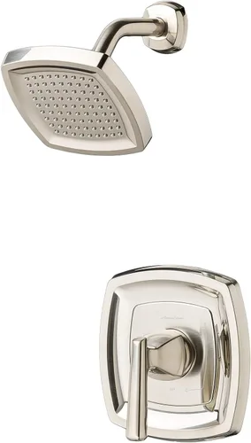Vista 2 de American Standard TU018507.295 Edgemere Kit de molduras con cabezal de ducha y cartucho que ahorra agua, níquel cepillado